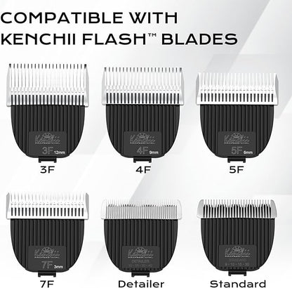 Kenchii Flash Dog Clippers for Grooming - 4-in-1 Digital Cordless Dog Grooming Clippers - Precision Pet Grooming Trim, Shape, and Style Effortlessly, White