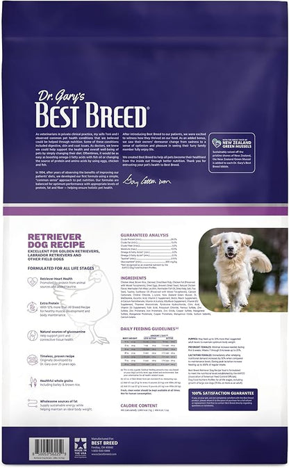 Best Breed Dr. Gary's Retriever Dog Recipe Made in USA [Natural Dry Dog Food] - 28lbs.