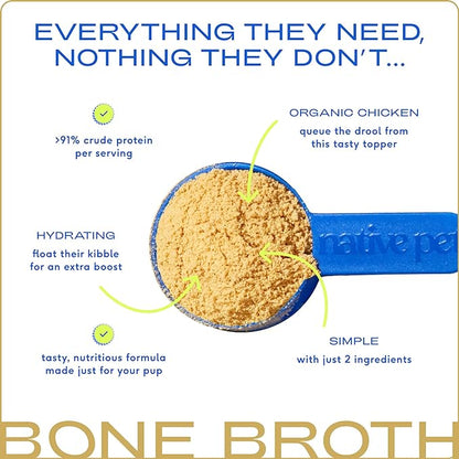 Native Pet Bone Broth for Dogs and Cats – Dog Bone Broth Powder for Dog Food Topper for Picky Eaters – Cat and Dog Broth - Dog Gravy Topper for Dry Food – Chicken Broth for Dogs and Cats – 11.5 oz
