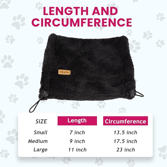 Adjustable Dog Noise Cancelling Ear Muffs Noise Protection - No Flap Ear Wraps for Dogs - Snoods Dog Headband Ear Covers for Anxiety Relief, Thunderstorms, Fireworks & Grooming (Black, Large)