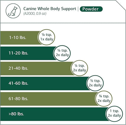 Standard Process - Canine Whole Body Support - Daily Supplement for Dogs - 25 Grams