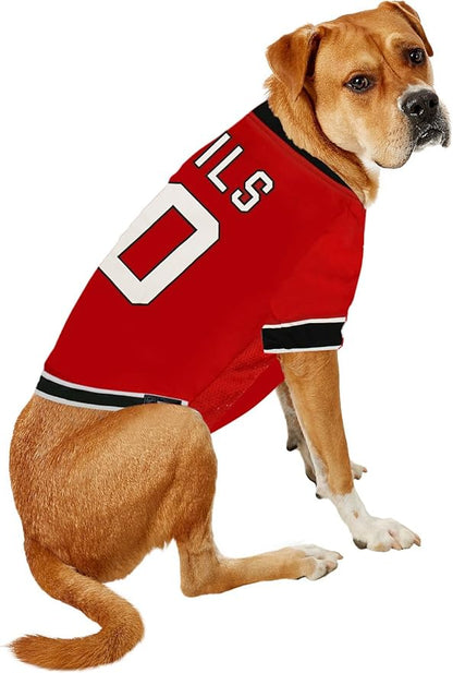 Pets First NHL New Jersey Devils Jersey for Dogs & Cats, X-Small. - Let Your Pet Be A Real NHL Fan!