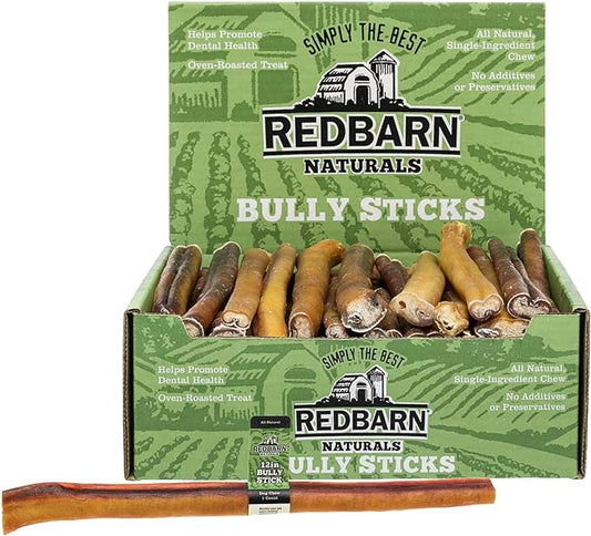 Redbarn 12" Bully Sticks for Dogs (Case of 35)