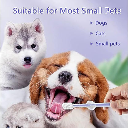 3PCS Cat Toothbrush Kit, Dog Toothbrush Kit, Pet Toothbrush Set for Cats and Dogs - Complete Oral Care with Soft Bristles - Ideal for Teeth Cleaning, Dental Hygiene, Plaque Removal