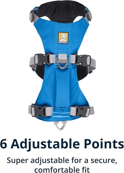Ruffwear, Flagline Dog Harness, Lightweight and Reflective, No Pull Dog Lift Harness for Hiking, Running and Everyday Use, Blue Dusk, XX-Small