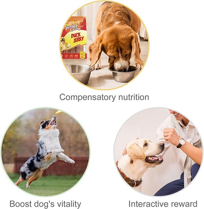 Jungle Calling All Natural Dog Treats, Duck Jerky for Dogs, Slow Roasted Snacks for Medium and Large Dogs Chewy Treats 10.6 oz