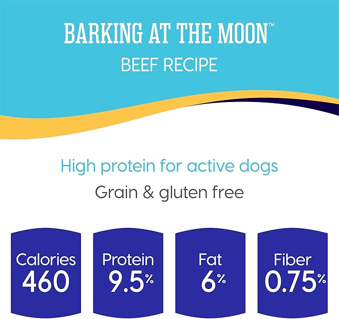 Solid Gold High Protein Wet Dog Food - Barking at The Moon Grain Free with Real Beef - 6Ct/13.2Oz Can…