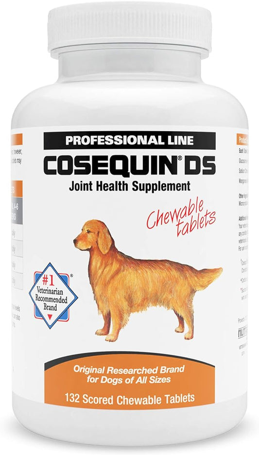 Nutramax Cosequin DS Joint Health Supplement for Dogs - With Glucosamine and Chondroitin, 132 Chewable Tablets