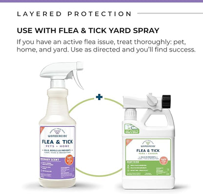 Wondercide - Flea, Tick & Mosquito Spray for Dogs, Cats, and Home - Flea and Tick Killer, Control, Prevention, Treatment - with Natural Essential Oils - Pet and Family Safe - Rosemary 32 oz