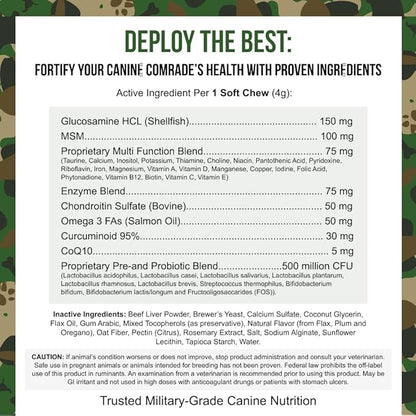 Operation Good Boy - SRE: Multi Function Supplement for Pets - 90 Count Soft Chews - 12.7 oz - Made Natural Ingredients - Veteran Owned