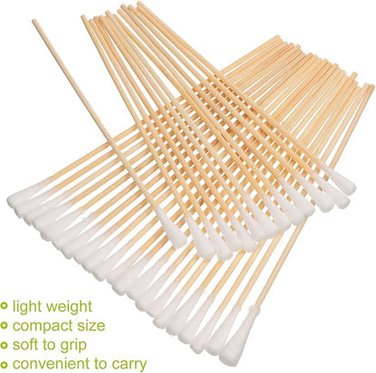 200 Pieces 6 Inches Buds for Dog Long Ear Swab with Wooden Handle for Pet