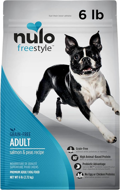 Nulo Freestyle Adult Dog Food, Premium All Natural Grain-Free Dry Small Kibble Dog Food, with BC30 Probiotic for Healthy Digestion, and High Animal-Based Protein with no Chicken or Egg Alternatives