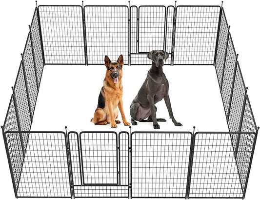 FXW Rollick Dog Playpen for Yard, RV Camping│Patented, 50 inch 16 Panels