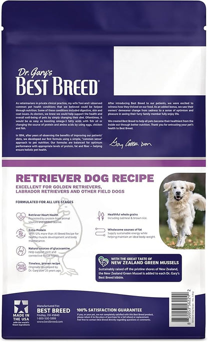 Best Breed Dr. Gary's Retriever Dog Recipe Made in USA [Natural Dry Dog Food] - 4lbs.