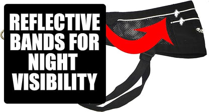 Neewa Canicross & Skijoring Belt to Run or Walk with Your Dog with Dog Running Leash Hands Free 2 Dogs or One, Dog Walking Belt for Multiple Dogs (One-Size-Fits-All, Black)