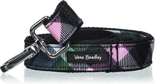 Vera Bradley Women's Recycled Lighten Up Water-repellent Pet Leash, Ribbons Plaid, Medium
