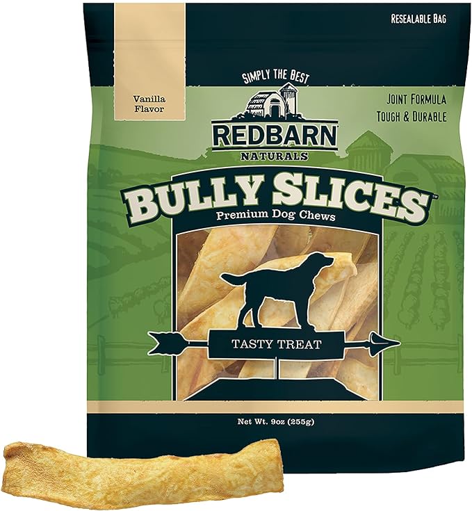 Redbarn Bully Slices for Dogs (Vanilla) Natural Dental Treats (12 Bags)