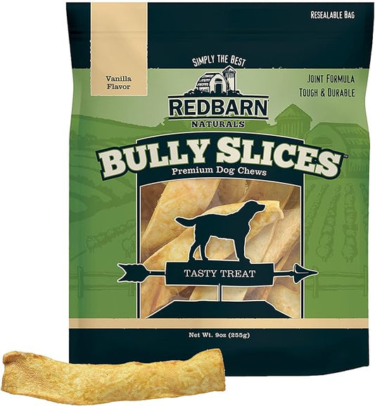 Redbarn Bully Slices for Dogs (Vanilla) Natural Dental Treats (12 Bags)