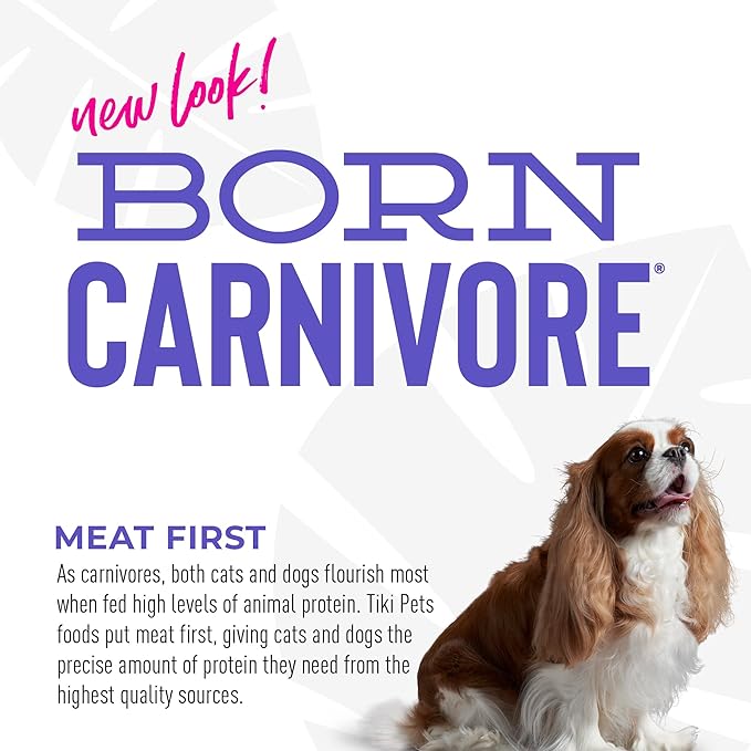 Tiki Dog Born Carnivore for Dogs, Savory Chicken, Peas & Lentils Recipe, Grain Free Baked Kibble for Maximum Nutrition, For Adult Dogs and All Size Breed Dogs, 3.5 lbs. Bag