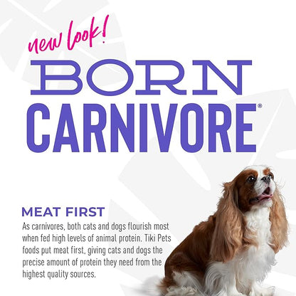 Tiki Dog Born Carnivore for Dogs, Savory Chicken, Peas & Lentils Recipe, Grain Free Baked Kibble for Maximum Nutrition, For Adult Dogs and All Size Breed Dogs, 3.5 lbs. Bag