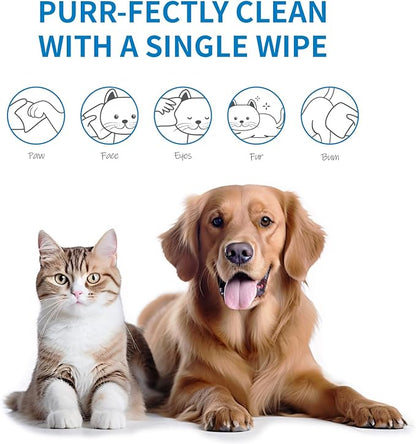 Mooncat Unscented Cat&Dog Wipes | Plant-Based Cat&Dog Grooming Supplies From Eye to Paw | Thick&Moist Cat&Dog Ear&Butt Cleaner | Allergy Relief | Deodorizing Dog Shampoo for Grooming Bath | 400 Counts