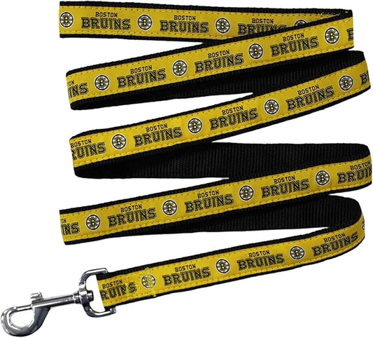 Pets First NHL Boston Bruins Leash for Dogs & Cats, Walk Cute & Stylish! The Ultimate Hockey Fan Leash!, Large (6 ft Long x 1 in Width) (BRU-3031-LG)