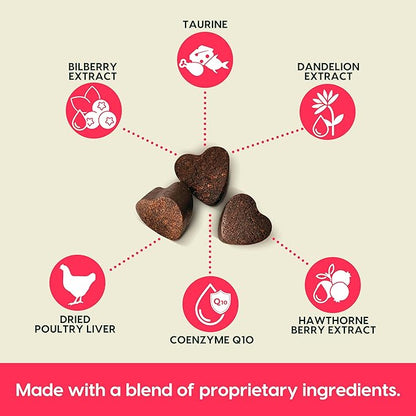 Ark Naturals Gray Muzzle Heart Healthy Wags Plenty Dog Chews, Vet Recommended for Senior Dogs to Support Heart Muscle, Blood Pressure and Circulation, Natural Ingredients, 60 Count