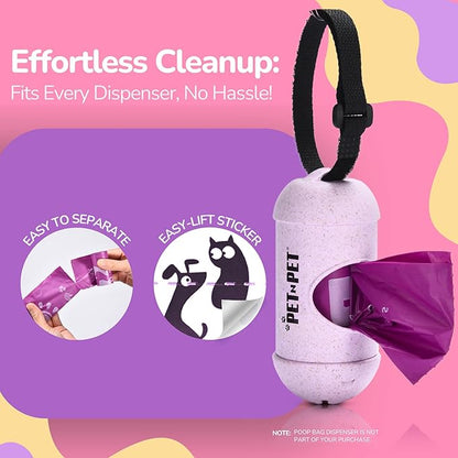 Pet N Pet Poop Bags for Dogs, 960 Counts Lavender Scented Dog Poop Bags, USDA Certified 38% Plant Based & 62% PE Dog Waste Bags, Doggie Poop Bags, Dog Poop Bags Rolls, Scented Poop Bags for Dogs