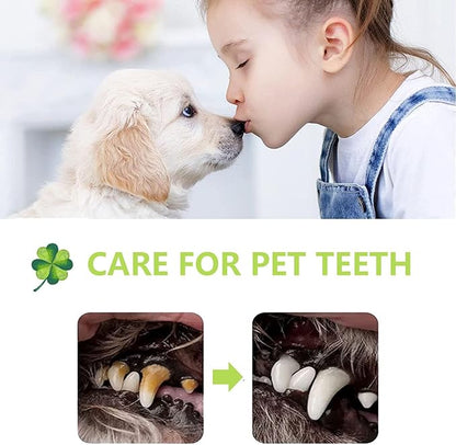 2 PCS Finger Toothbrush for Dogs, 135º Surround Bristles, Two Fingers Toothbrushes Kit for Dogs/Cats Teeth Cleaning, Dental Care for Dogs, Cats, Puppies and Small Pets (Green)