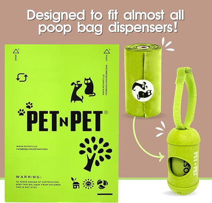 Pet N Pet Poop Bags For Dogs, 120 Counts Plant Based Dog Poop Bags Rolls, Dog Bags For Poop, Thick Dog Poop Bag Rolls, Doggy Poop Bags, 100% Leak-proof Easy to Use Pet Poop Bags