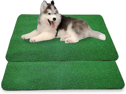 BNOSDM Artificial Grass Pad for Dogs, 23 * 15 Reusable Fake Grass Pee Pad for Puppy Potty Training Rug - Turf Grass Dog Potty for Indoor/Outdoor Easy to Clean