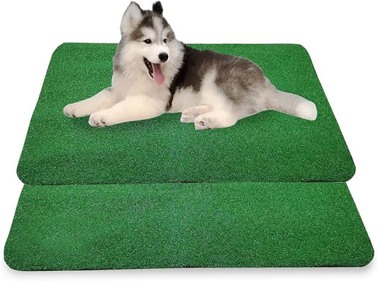 BNOSDM Artificial Grass Pad for Dogs, 23 * 15 Reusable Fake Grass Pee Pad for Puppy Potty Training Rug - Turf Grass Dog Potty for Indoor/Outdoor Easy to Clean