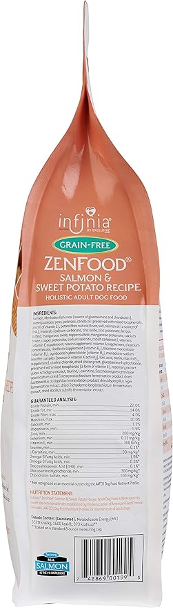 ZenFood | Salmon and Sweet Potato Grain-Free Adult Dog Food | Nutritionally Complete - 5 Pound (5 lb) Bag