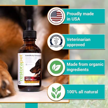 RestoraPet 2-Pack Dog & Cat Beef Liquid Multivitamin | Dog Arthritis Pain Relief | Hip & Joint Vitamins for Dogs - Anti Inflammatory Supplement for Dogs & Cats | Organic & Non-GMO, Vet Approved