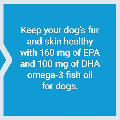 Life Extension Dog Skin & Coat - Dog Food Supplement for Healthy Skin and Coat – Omega-3 Fish Oil for Dogs, Salmon Flavor, No Artificial Colors or Flavors - 90 Soft Chews