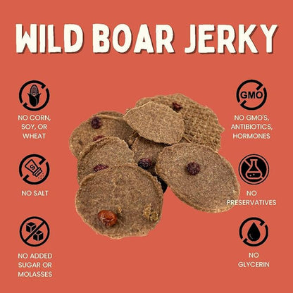Winnie Lou Jerky Organic Jerky Dog Treats Made in The USA Human Grade Dog Treats Dog Jerky Treats All Natural Dog Treats Healthy Dog Treats (Wild Boar 2 Pack)