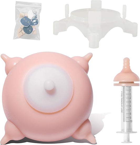 Puppy Feeder Puppy Milk Feeder Puppy Nursing Station Puppy feeders for Multiple Puppies Puppy Milk replacer Doggie Bubble Dongdong pet (L Size(Medium/Large Dog), Pink)
