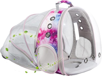 Back Expandable Cat Backpack Carrier, Fit up to 12 lbs, Space Capsule Astronaut Expandable Pet Backpack Carrier for Cat and Small Puppy, Cat Carrying Bag