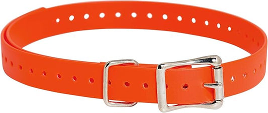 SportDOG Brand 3/4 Inch Collar Straps - Waterproof and Rustproof - Tighlty Spaced Holes for Proper Fit - Orange