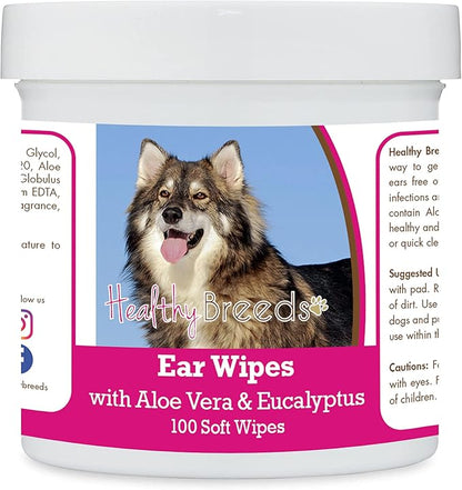 Healthy Breeds Utonagan Ear Cleaning Wipes with Aloe & Eucalyptus for Dogs 100 Count