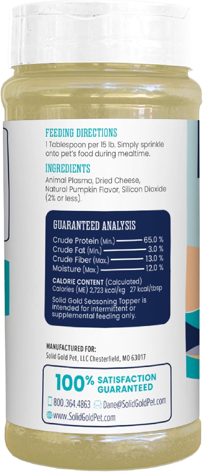 Solid Gold Dog Food Seasoning for Picky Eaters - Nutrientboost Dog Food Topper Shaker Appetite Enhancer for Dogs Pumpkin Flavor - Contains Proteins & Amino Acids to Promote Digestion & Immunity - 2 Ct