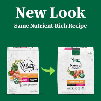 Nutro Natural Choice Adult Small Breed Dry Dog Food, Chicken and Brown Rice, 13 lbs.