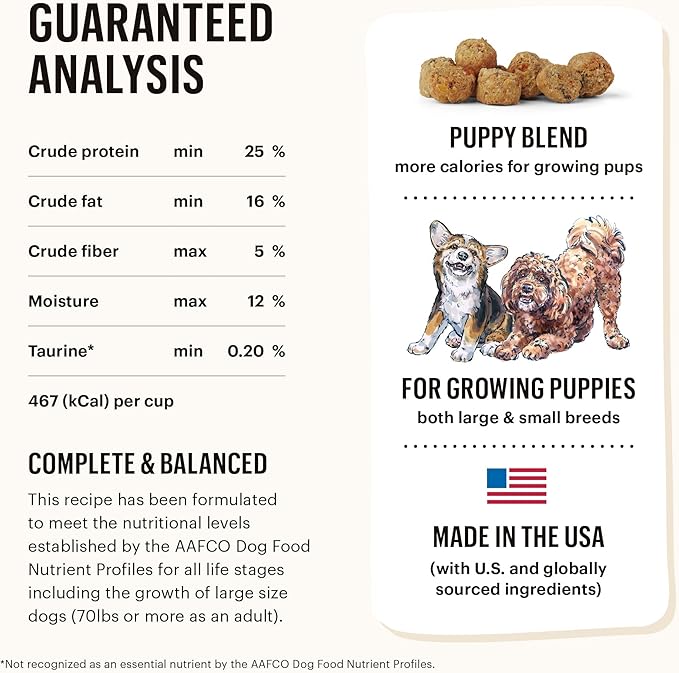 The Honest Kitchen Whole Food Clusters Puppy Whole Grain Chicken Dry Dog Food, 4 lb Bag