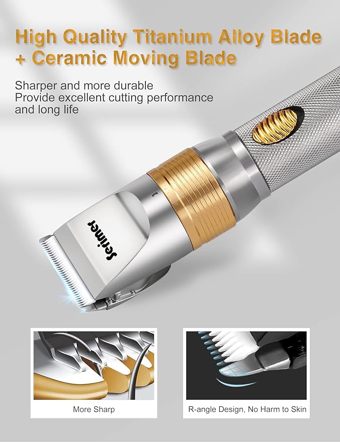 Dog Clippers for Grooming, Professional 15V Heavy Duty Dog Hair Clipper,Pet Hair Trimmers for Thick Coats,Low Noise Cord Dog Grooming Clippers with Guard Combs Brush for Dog Cat