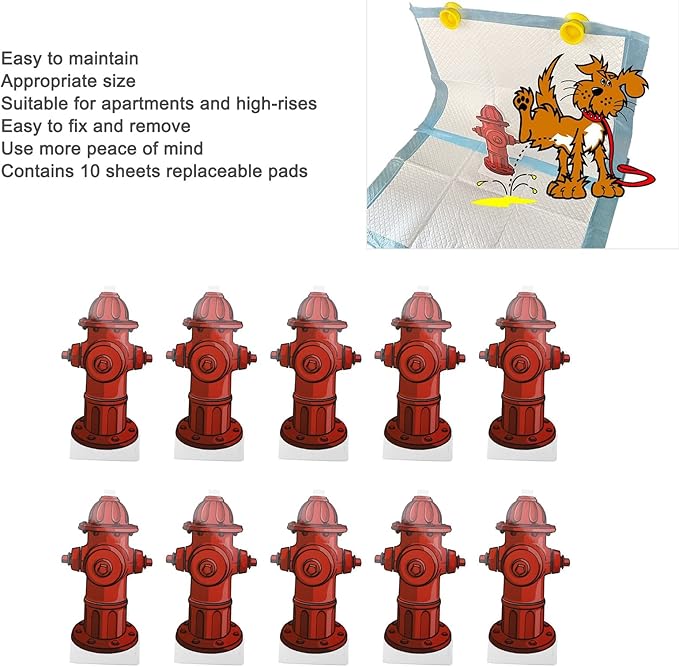 10pcs Dog Pee Pad Helper, Fire Hydrant for Dogs to Pee On, Potty Reusable Training Dog Pee Pad Tool, Dog Fire Hydrant Pee Post, Pet Diaper Pad Guide, Pet Potty Guide for Dog Puppy