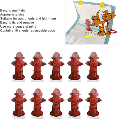 10pcs Dog Pee Pad Helper, Fire Hydrant for Dogs to Pee On, Potty Reusable Training Dog Pee Pad Tool, Dog Fire Hydrant Pee Post, Pet Diaper Pad Guide, Pet Potty Guide for Dog Puppy