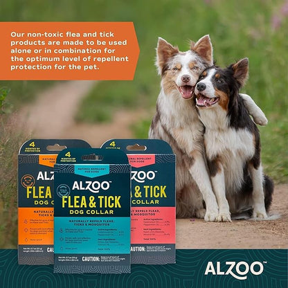 Flea & Tick Dog Collar, Helps Repel Fleas, Ticks & Mosquitoes, 100% Plant-Based Active Ingredients, Phthalates and PVC Free, Up to 4 Months Protection, Medium-Sized Dogs: 16-40 lbs, Pack of 3
