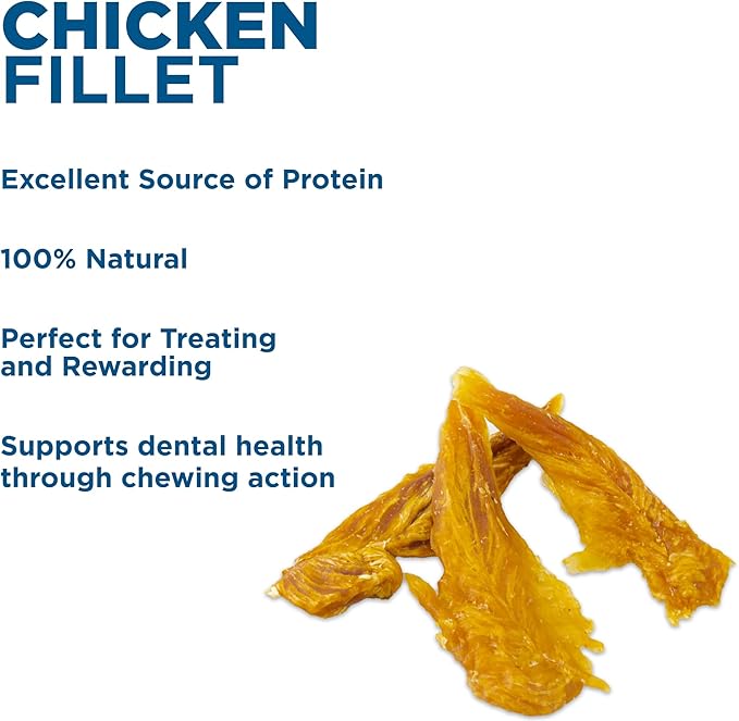 Best Bully Sticks Chicken Breast Dehydrated Dog Treats - Chicken Fillet Treats for Dogs 24 oz. - All Natural High Protein Real Chicken Premium Jerky Dog Chews - Grain Free Dog Treats