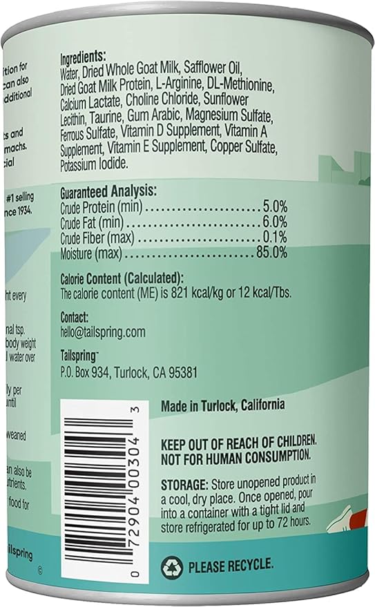 Milk Replacer for Puppies, Liquid Ready-to-Feed, Made with Whole Oat Milk (12 Fl Oz (Pack of 3)