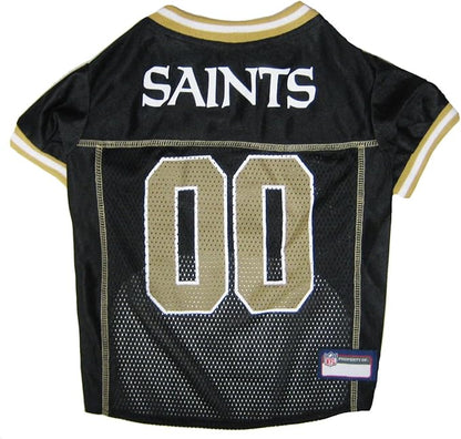 NFL New Orleans Saints Dog Jersey, Size: Large. Best Football Jersey Costume for Dogs & Cats. Licensed Jersey Shirt